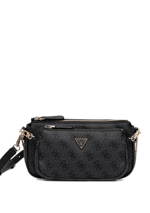 GUESS USA Noelle zip monogram cross body bag - Black