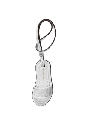 Michael Kors Slide logo-print bag charm - White