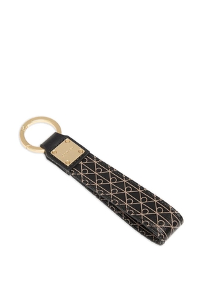 Calvin Klein monogram-pattern monogram-logo keyring - Black