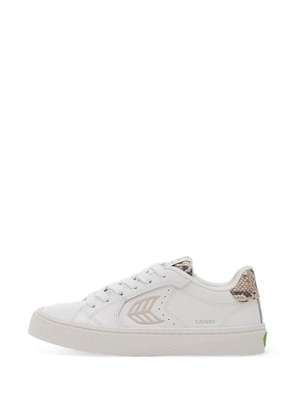 Cariuma Salvas snakeskin-effect leather sneakers - White