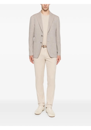 Manuel Ritz micro-texture blazer - Neutrals
