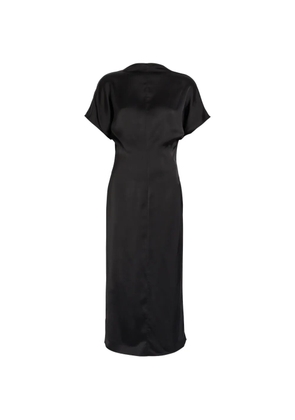 TOVE Aker satin cap-sleeve midi dress - Black