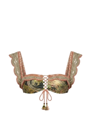 Del Maar Akal crochet-detail bikini top - Green