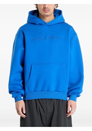 karl kani embroidered-logo hoodie - Blue