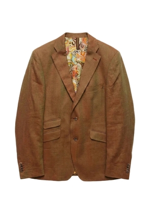 ABSEITS graphic-lining tailored blazer - Brown