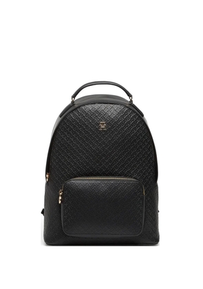 Tommy Hilfiger monogram-embossed backpack - Black