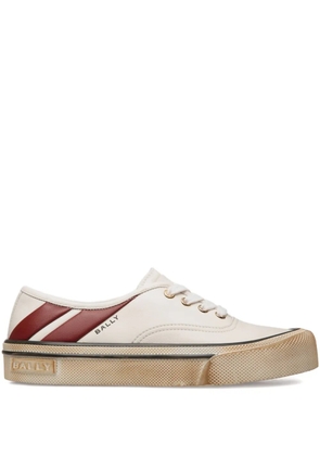 Bally striped leather low-top sneakers - White