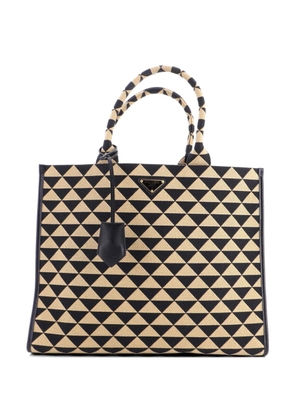 Prada Pre-Owned Symbole Shopper Jacquard Large tote bag - Black