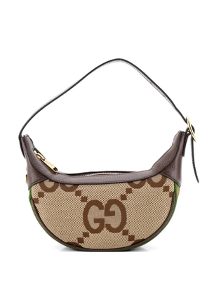 Gucci Pre-Owned Ophidia Half Moon Bag Jumbo GG Canvas Mini hobo bag - Brown