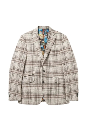 ABSEITS check-pattern tailored-fit jacket - Neutrals