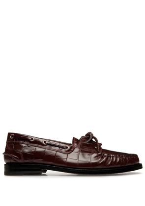 Bally Rimion crocodile-effect loafers - Brown