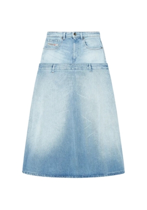 Diesel layered-effect flared skirt - Blue