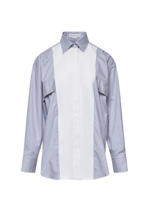 Stella McCartney striped panelled shirt - White