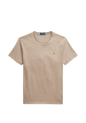 Polo Ralph Lauren embroidered-logo T-shirt - Neutrals