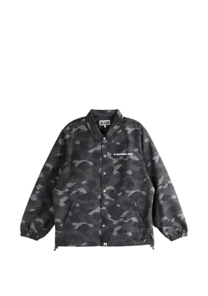 A BATHING APE® camouflage-print logo-print jacket - Black