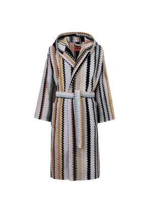 Missoni Home zigzag hooded bathrobe - Neutrals