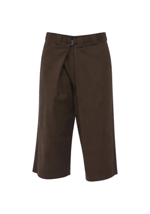 Givenchy pleated cotton-blend shorts - Brown
