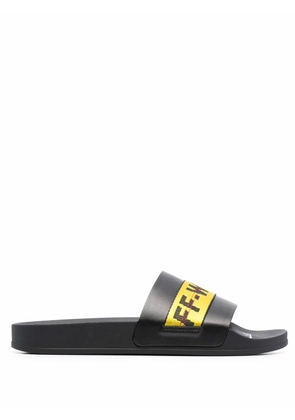 Off-White Industrial belt sliders - Black