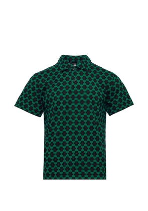 Comme des Garçons Homme Plus geometric-print cotton polo shirt - Green