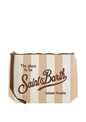 MC2 Saint Barth Aline Stripes Pop clutch bag - Neutrals
