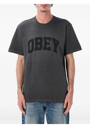 Obey Collegiate logo-print T-shirt - Grey