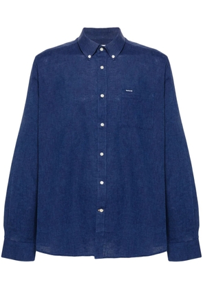 Barbour chest-pocket linen-blend shirt - Blue