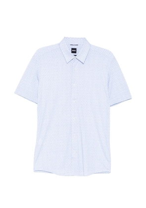 BOSS geometric-print short-sleeve shirt - Blue