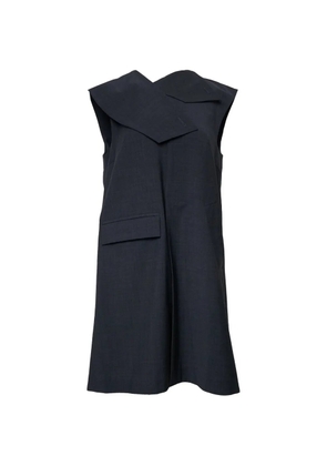 Enföld asymmetric-collar sleeveless jacket - Grey