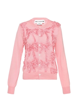 Comme Des Garçons Girl embroidered wool cardigan - Pink