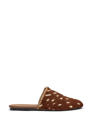 ATP Atelier Forcola animal-print mules - Brown