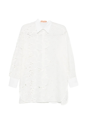 Ermanno Scervino broderie-anglaise floral-detail shirt - White
