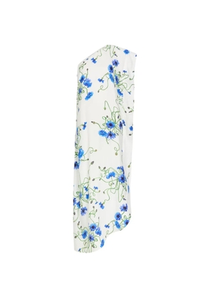 Stella McCartney floral-print one-shoulder maxi dress - White