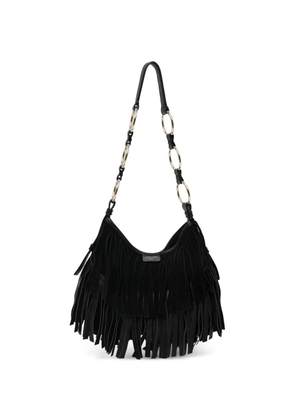 Saint Laurent Pre-Owned 2004 small La Boheme fringe shoulder bag - Black