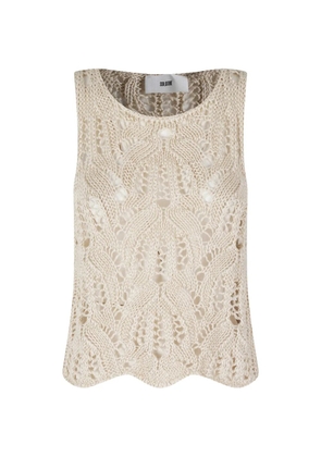 SOLOTRE Maglia open-knit top - Neutrals