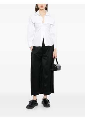 Junya Watanabe pleated-panel trousers - Black