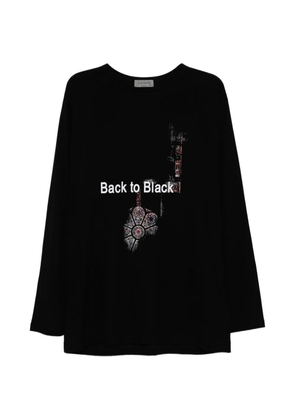 Yohji Yamamoto printed long-sleeve T-shirt - Black
