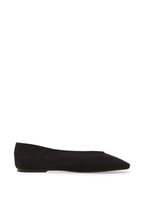 Calvin Klein monogram-patterned ballet flats - Black