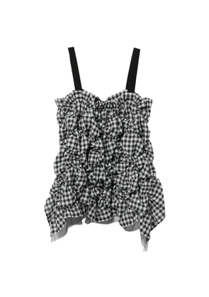 TAO gingham ruffled top - Black