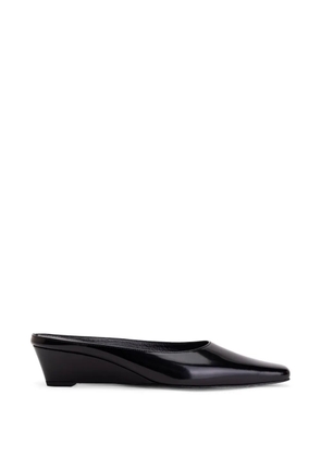 Amomento pointed-toe wedge-heel mules - Black