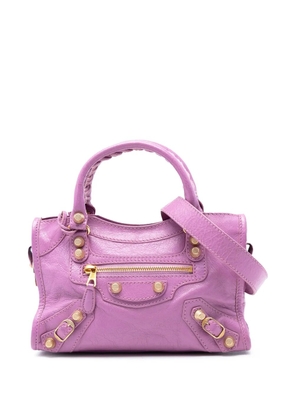 Balenciaga Pre-Owned 2015 Mini Lambskin Motocross Giant 21 City satchel - Purple
