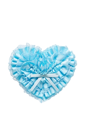 Ashley Williams ruffled-detail clutch bag - Blue