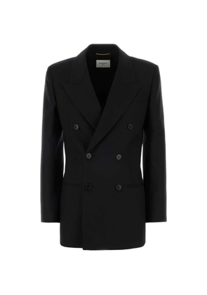 Saint Laurent double-breasted wool blazer - Black