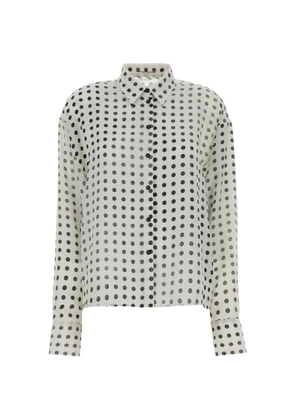Ermanno Scervino polka-dot silk shirt - White