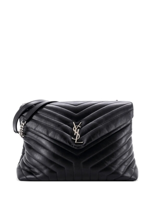 Saint Laurent Pre-Owned Loulou Matelasse Chevron Leather Large shoulder bag - Black
