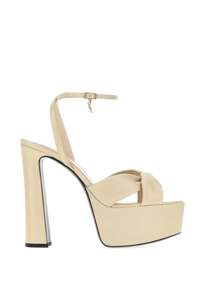 Saint Laurent Franciane knotted sandals - Neutrals