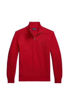 Polo Ralph Lauren quarter-zip waffle-knit sweater - Red