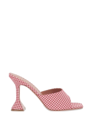 Amina Muaddi Lupita gingham-pattern sandals - Red