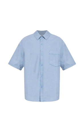 American Vintage short-sleeve chest-pocket shirt - Blue
