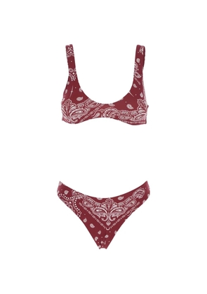 VENUJA paisley-print crystal-embellished bikini - Red