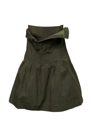 SHUSHU/TONG double-layer bustier mini dress - Green